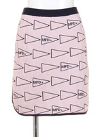FLAG JQKNIT SKIRT/PINK