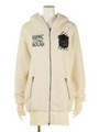GLOOMYボアZIPパーカー/オフホワイト