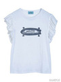 HELLO ロゴフリルTシャツ/ブルー