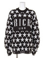Star Highneck Knit Crew/BLACK