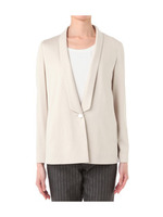 [L]裏毛ジャージショールカラージャケット/ベージュ系(650)