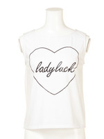 ladyluckハートタンクTOP/WHT