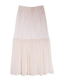 satin×chiffon　longskirt/pink