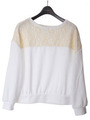 【2ndline】肩レースコンビスエットトップスCL−0525／GL−3691/WH