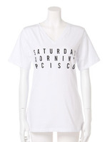 【BLUE CHIP】SATURDAY MORNING V-NECKT-SHIRT/WHITE