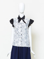 【BONICA　dot　GARDEN】プリント柄BL/ブラック