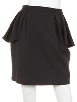 【CHIC】バックペプラムタイトスカート/ブラック