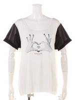 【Capture by Hollywoodmade】バイカラー袖Tシャツ /ホワイト