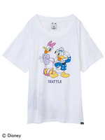 【Disney Collection】DONALD & DAISY S/S BIG TEE/NAVY