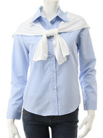 【ECURY】肩掛けドッキングブラウス/ベビーピンク