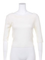 【FEMININE】ソフトニットTOPS/ホワイト