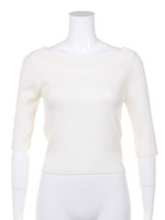 【FEMININE】ソフトニットTOPS/ホワイト