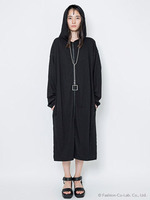 【IKUMI】FRIP LONG HOODIE/WHITE