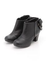 【JELLYBEANS】バックリボンショートレインブーツ/黒