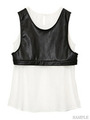 【NINE】フェイクレザーセットTOPS/BK×オフシロ