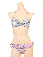 【ROYALPARTY】FLOWERDUO/ビジューバンドゥビキニ/ブラック