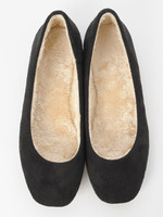 【glifeed】スクエアボアフラットシューズ/ベージュ