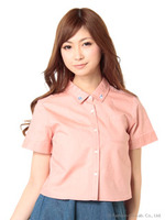 【red】オックス刺繍ブラウス/ブルー