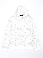 【メンズ】総花柄パーカープルオーバー/グレー