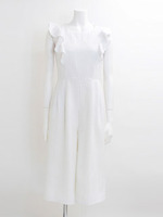 【宮田聡子さんカタログ着用】肩フリルオールインワン/オフ