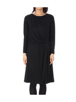 ウール切り替えタックワンピース/ブルー(092)