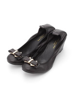 ウェッジヒールらくちんパンプス/ベージュ