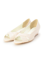 エナメルウェッジパンプス/ベージュ系(052)