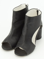 オープントゥシューズ/ブラック