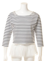 クリアパーツ付ボーダーニットSET/ライトグレー