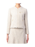 ゴールドジップツイードジャケット/ネイビー(093)