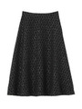 ゴム引き調ツイードスカート/ブラック(519)