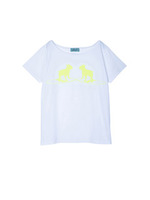 サーフドッグイラストTシャツ/ネイビー