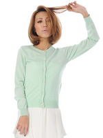 シェル釦ニットカーデ/PINK