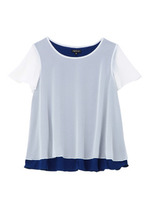 シフォンジャージカットソー/ブラック(019)