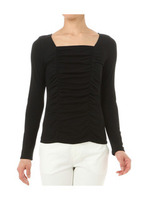 シャーリングスクエアネックプルオーバー/ベージュ系(211)