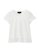 シャイニー切り替えカットソー/グレー系(503)