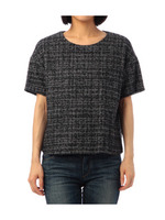 ショートスリーブウォームブラウス/ブラック(019)