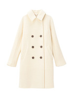 ステンカラーダブルブレストコート/ネイビー(093)