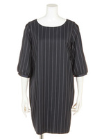 ストライプスリットスリーブサックOP/グレイ