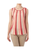 ストライプフレアプルオーバー/ピンク系(072)