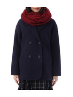 スヌード付チェスターコート/ネイビー(093)