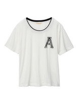 スパンコールイニシャルTシャツ/ホワイト(004)