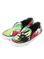 スリッポンスニーカー/グリーン系(125)