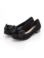 チェックレース×リボンワンヒールバレエ/ホワイト雑材