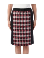 チェック切り替えマーメイド風スカート/グリーン系(223)