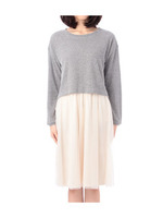 チュールドッキングワンピース/ブラック(019)