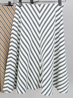 トラッドストライプSK/ホワイト×グレー