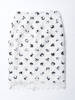 ドットレースタイトスカート/ネイビー