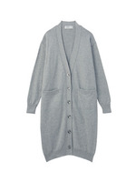 ドロップショルダーロングニットカーディガン/ネイビー(093)