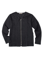 ノーカラージップカーディガン/ネイビー(093)